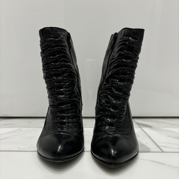 Womens Carlo Pasolini Black Leather Booties Size 36 Made in Italy - Picture 1 of 9